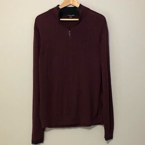 MICHAEL KORS Men's Size Large Burgundy Pullover Sweater